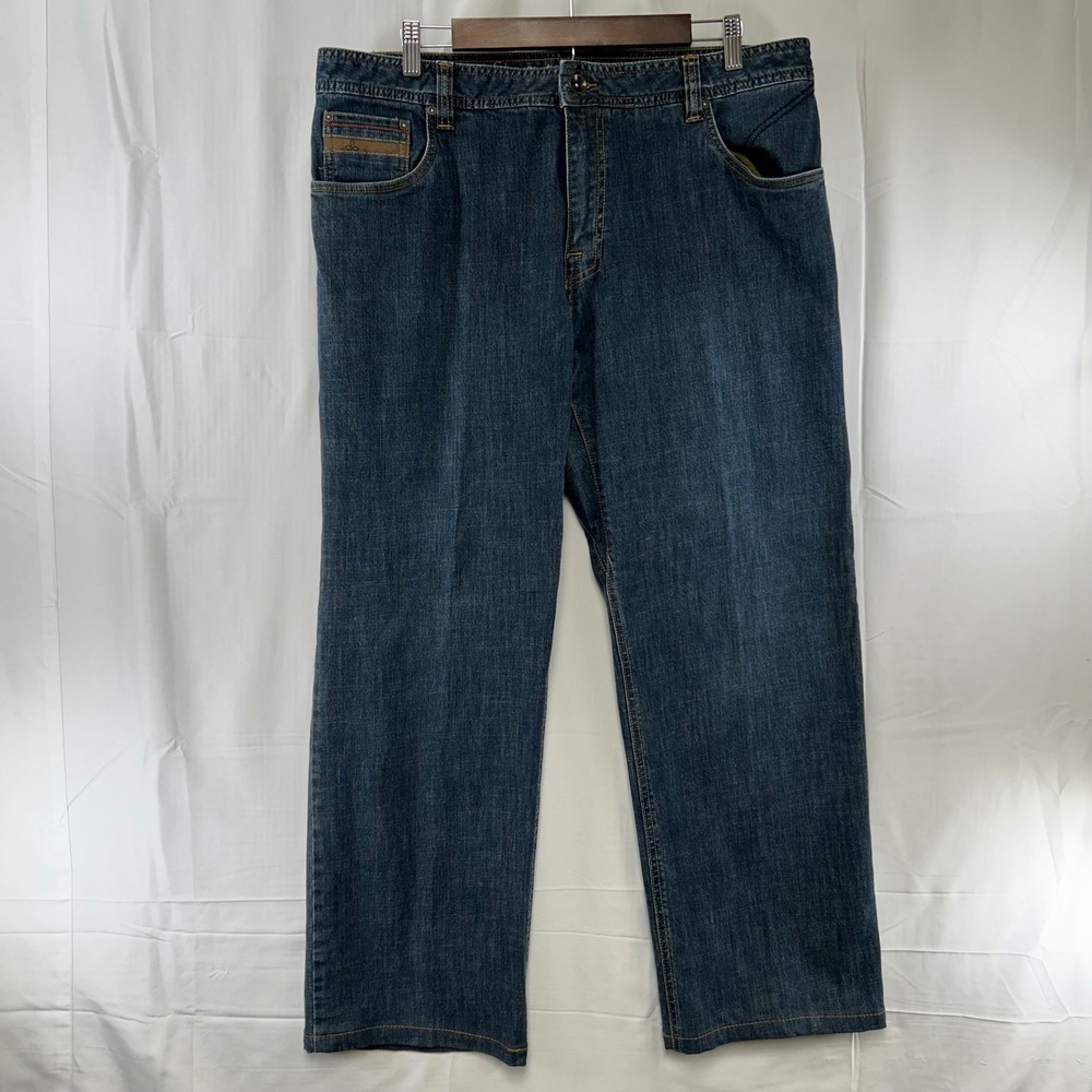 Prana Axiom Jeans Mens 38x32 (38x29) Blue‎ Straight Leg Stretch Denim M4AX32111